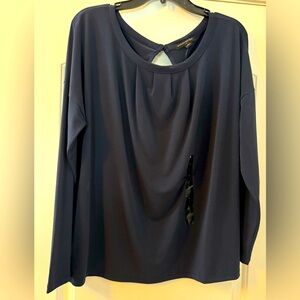 Banana Republic Navy Long Sleeve Blouse